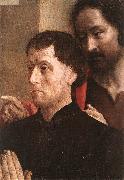 GOES, Hugo van der, Portrait of a Donor with St John the Baptist dg